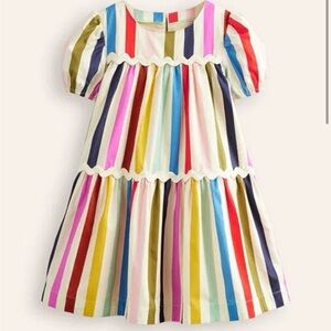 Mini Boden Colorful Striped Girls Dress
